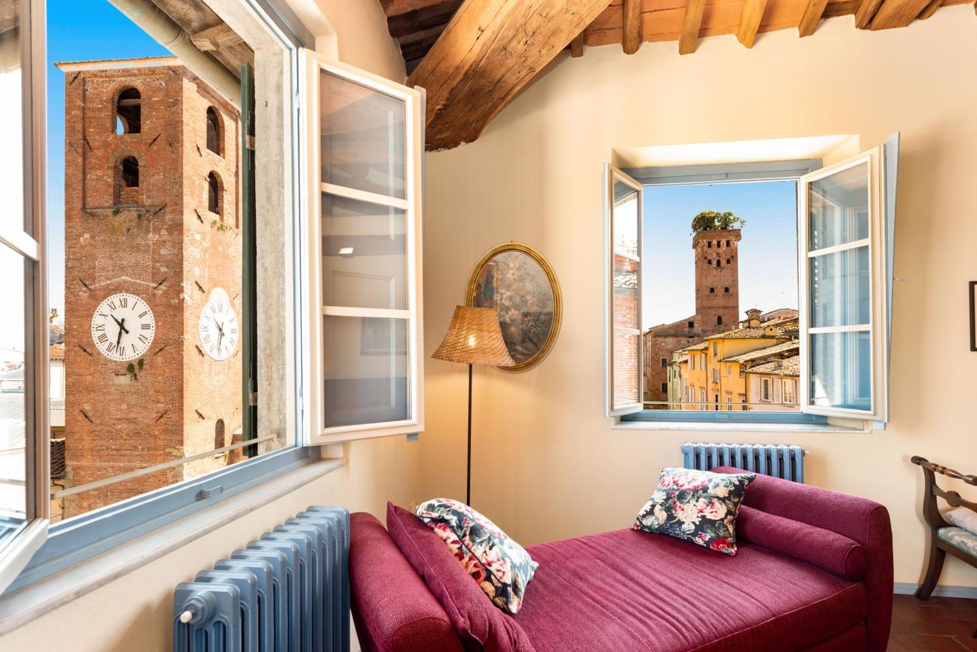 Al Carmine Apartments Towers View With Ac Lucca Buitenkant foto